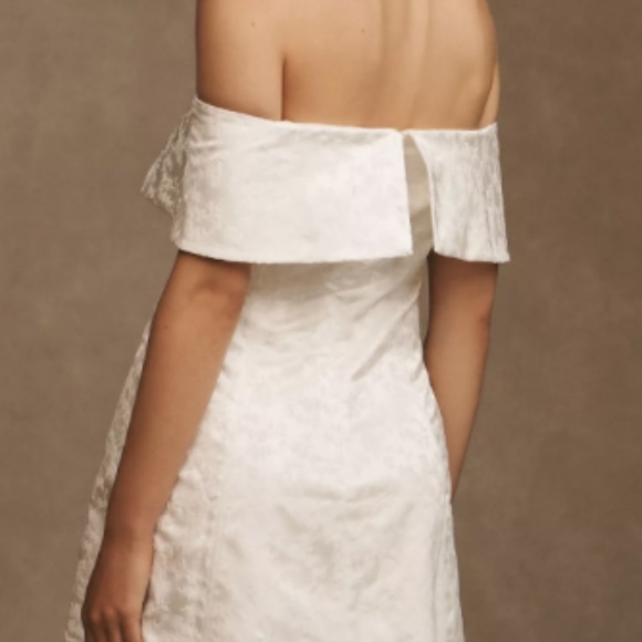 BHLDN Ingrid Stretch Jacquard Off-The-Shoulder Mini Dress - Picture 2 of 3